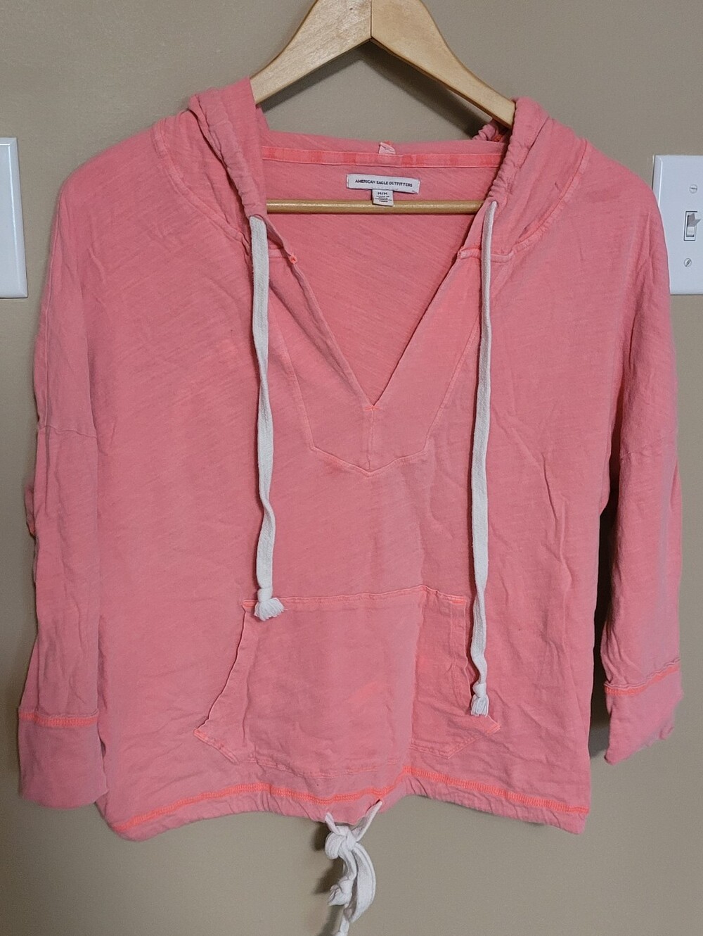 💜2 for $10💜 Bundle and save Pink V-Neck Hoodie with Drawstrings